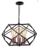 LAMPARA DECORATIVA COLGANTE E26 3 LUCES COBRE METAL NO INCLUYE FOCOS