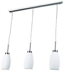 LAMPARA DECORATIVA COLGANTE E26 3 LUCES CROMO 100-240V OPALINO MARUK II1 NO INCLUYE FOCOS