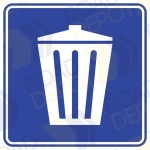 Calcomanía reflejante impresa de señal SIS-07 DEPÓSITO DE BASURA