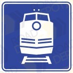 Calcomanía reflejante impresa de señal SIS-10 ESTACIÓN DE FERROCARRIL