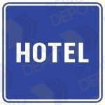 Calcomanía reflejante impresa de señal SIS-13 HOTEL O MOTEL