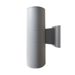 LAMPARA PARA MURO DECORATIVA E27 1 LUZ GRIS MATE NO INCLUYE FOCO