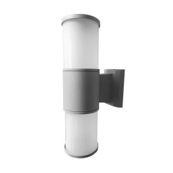 LAMPARA PARA MURO DECORATIVA E27 2 LUCES GRIS JACH NO INCLUYE FOCOS