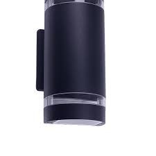 LAMPARA SUPERFICIE PARA MURO GU10 DECORATIVA 90-260V NEGRO ALUMINIO 2 LUCES NO INCLUYE FOCOS