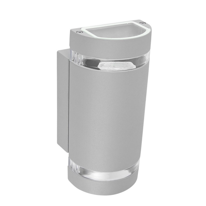 LAMPARA SUP P/MURO GU10 DECORATIVA 100-240V 2 LUCES SATIN TOLEDO NO INCLUYE FOCO