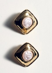 Pendientes cuadrados abalorio