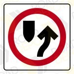 Calcomanía reflejante impresa de señal SR-11A CIRCULACIÓN EN VIALIDAD DIVIDIDA