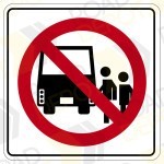 Calcomanía reflejante impresa de señal SR-19 PARADA PROHIBIDA