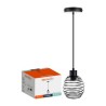 LAMPARA DECORATIVA COLGANTE E27 1 LUZ NEGRO 100-240V KITAL II NO INCLUYE FOCO