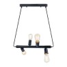 LAMPARA DECORATIVA COLGANTE E27 4 LUCES NEGRO 100-240V KANG NO INCLUYE FOCOS