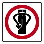Calcomanía reflejante impresa de señal SR-25C RETORNO SALIDA A DESNIVEL (PIV)