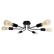 LAMPARA DECORATIVA COLGANTE E26 6 LUCES NEGRO NO INCLUYE FOCOS