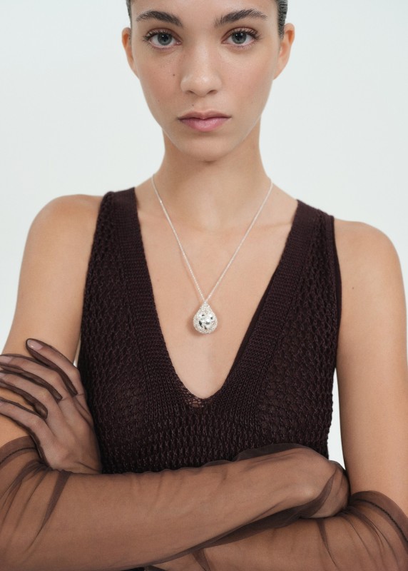 Collar cadena colgante esfera