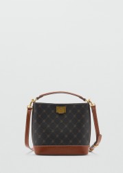 Bolso mini shopper estampado logo