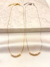 Collar Perlas Mini Acero