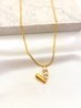 Collar Corazon 3 Perlas Acero