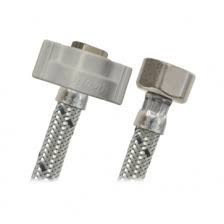 MANGUERA FLEX PARA AGUA 3/8 X 1/2 X 40CM PARA SINK-LAVABO ACERO TUERCA ROSCA INTERNA