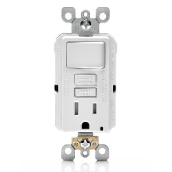 APAGADOR DECORA COMBINADO 15A 125V BLANCO CON FALLA
