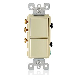APAGADOR DECORA DOBLE 3VIAS UNIPOLAR 15A 120/277 MARFI
