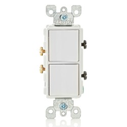APAGADOR DECORA DOBLE 15A 120/277V BLANCO