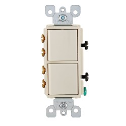 APAGADOR DECORA DOBLE 3VIAS 15A 120/277 S/TAPA ALMEN