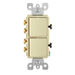 APAGADOR DECORA DOBLE 3VIAS 15A 120/277 S/TAPA MARFIL