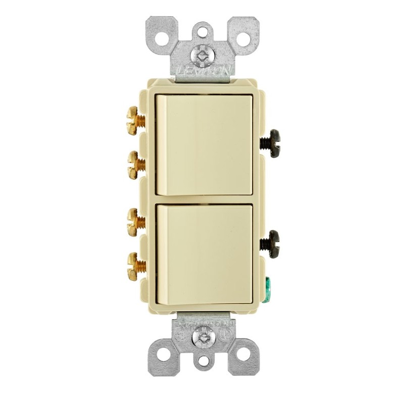 APAGADOR DECORA DOBLE 3VIAS 15A 120/277 S/TAPA MARFIL