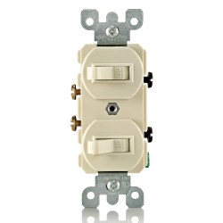 APAGADOR DOBLE 15A 120/277V MARFIL