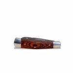WALLIS Navaja con mango tipo madera S/B, 2 hojas lisas punta de 5.5 cm y redonda de 5 cm