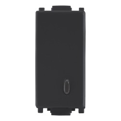 APAGADOR SENCILLO 10A 127V CON LUZ PILOTO NEGRO