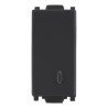 APAGADOR SENCILLO 10A 127V CON LUZ PILOTO NEGRO