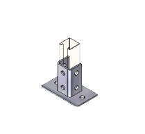 BASE PARA RIEL 2 PERFORACIONES VERTICAL