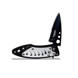 WALLIS Navaja con mango plata-negro, bloqueo