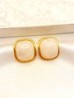 Arete Cuadro Beige Acero