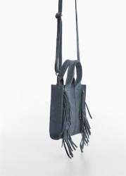 Bolso piel flecos