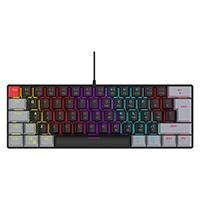 TECLADO MECANICO 60 OCELOT CREATORS COLOR WAY NEGRO CON GRIS, TIPO DE SWITCH AZUL OCELOT GAMING TECHNO BLACK 60- OC