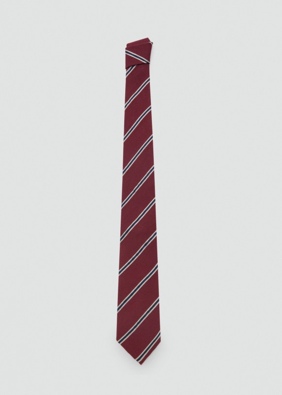 Corbata rayas seda algodón