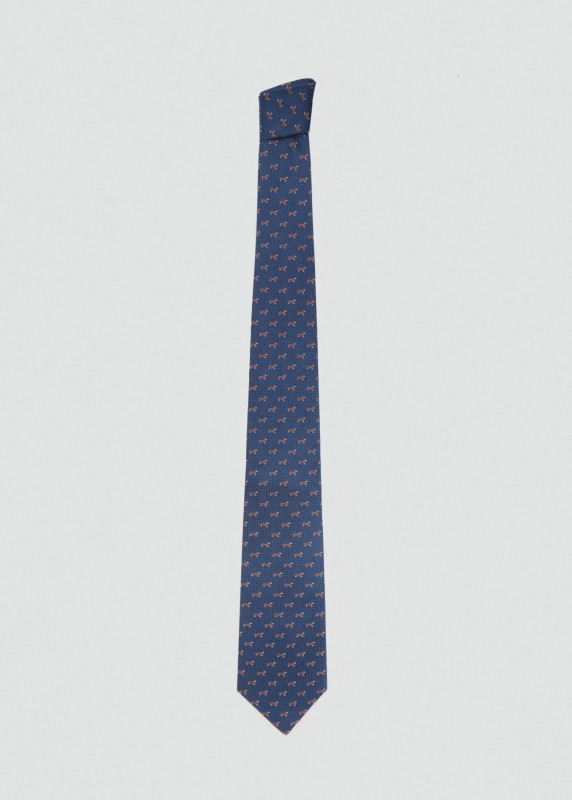 Corbata seda de mora estampado animal