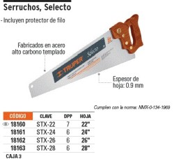 Serrucho 24' Selecto, 6 DPP, Truper