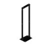 RACK NORTH SYSTEM 42 U.R. 2 POSTES 19 PULGADAS ALUMINIO (LIGERO) NEGRO LISO NORTH SYSTEM NORTH001-BKL