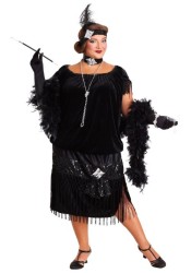 Disfraz estilo flapper tallas extra deluxe