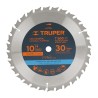 Disco sierra 10' para madera, 30 dientes centro 5/8', Truper