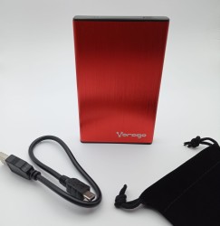 CASE DISCO DURO VORAGO 102 2.5 SATA ROJO