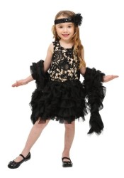 Disfraz de Flapper deslumbrante para niños pequeños