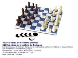 Ajedrez con tablero de Plástico