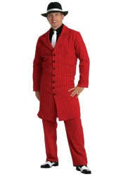 Traje Zoot rojo Gangster talla extra