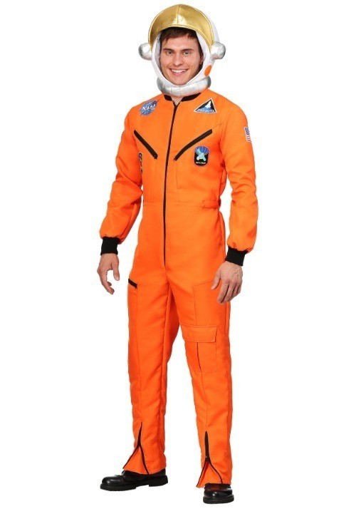 Disfraz de astronauta naranja para adulto