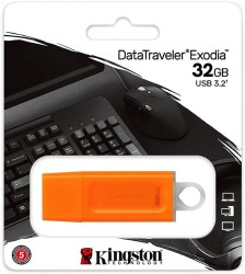 MEMORIA FLASH KINGSTON 32GB GEN 3.2 GEN1 NARANJA (KC-U2G32-7GO)