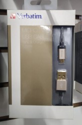CABLE V8 1.2M CHAMPAGNE VERBATIM