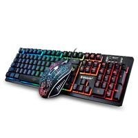 KIT TECLADO Y MOUSE BROBOTIX ALAMBRICO USB, RGB, NEGRO BROBOTIX 458977